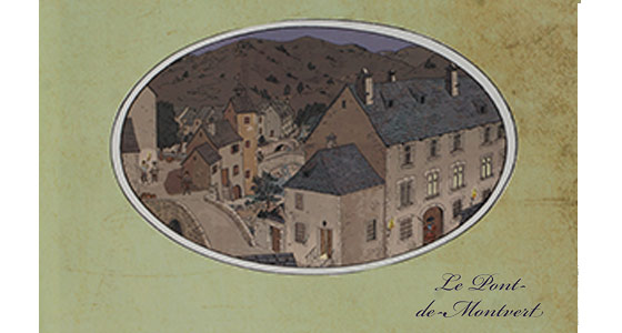 Vue aérienne du Pont-de-Montvert